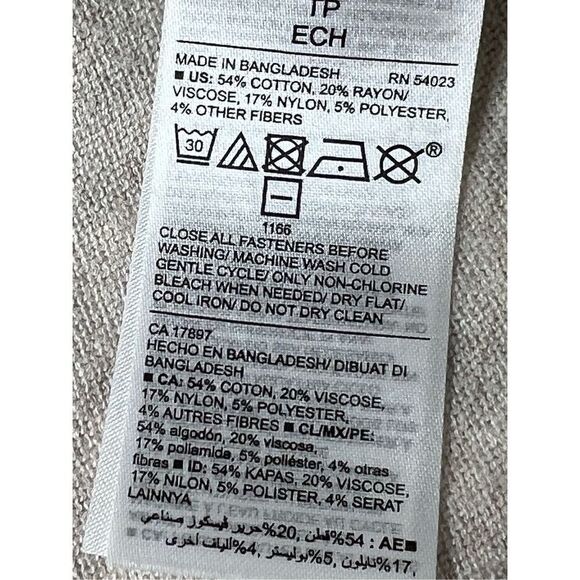 Old Navy Beige Navy Nautical Stripe Silver Lurex Accent Cardigan Sweater Size XS - Picture 11 of 12